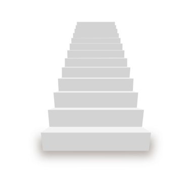 Beyaz arka plan üzerinde izole merdiven. Adımları