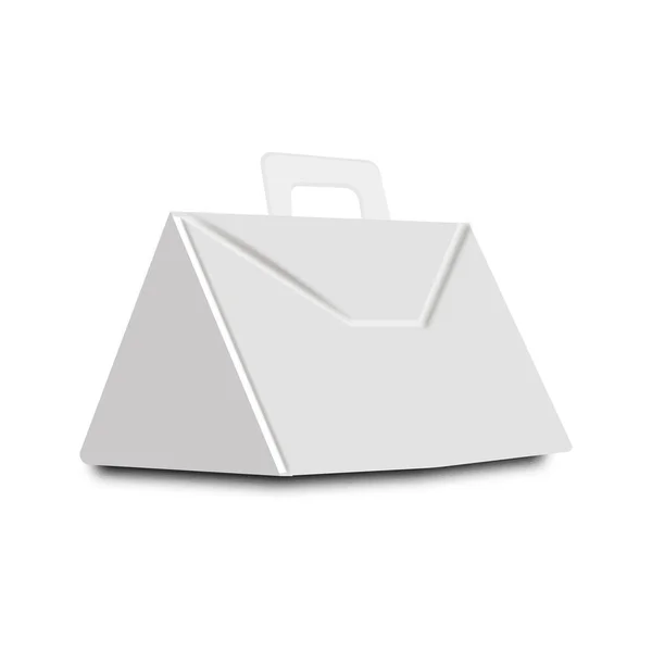 Порожній встановіть сумку для закуски застібка сумка з ручкою. Знімайся, шаблон. Ілюстрація ізольована на білому тлі. Готовий до вашого дизайну . — стоковий вектор