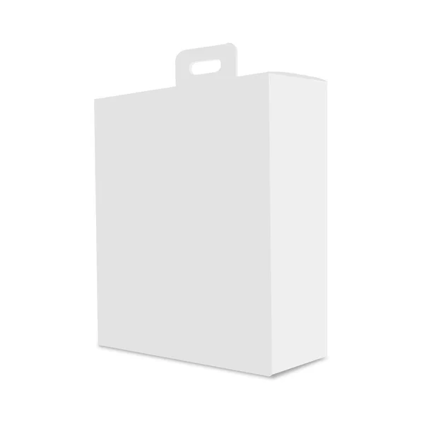 Bolsa de regalo con asa de cuerda sobre fondo blanco. Ilustración vectorial  . — Vector de stock