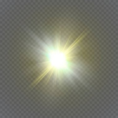 Beyaz glitter özel ışık efekti kıvılcım. Vektör şeffaf arka plan üzerinde parıldıyor. Noel soyut desen