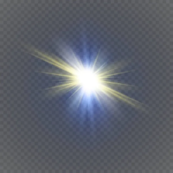 Faíscas brancas brilham efeito de luz especial. O vetor brilha no fundo transparente. Natal padrão abstrato —  Vetores de Stock