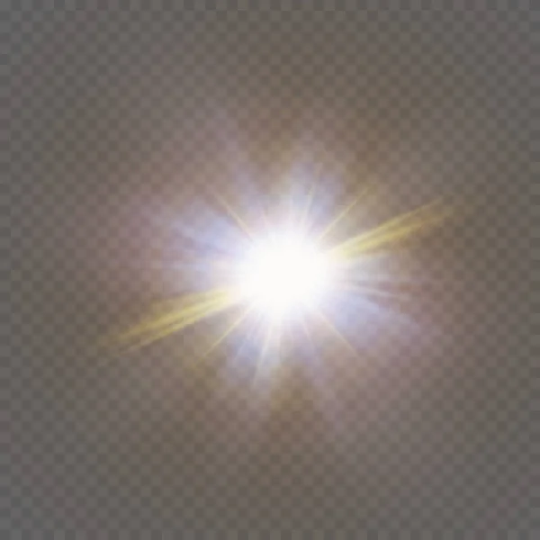 Beyaz glitter özel ışık efekti kıvılcım. Vektör şeffaf arka plan üzerinde parıldıyor. Noel soyut desen