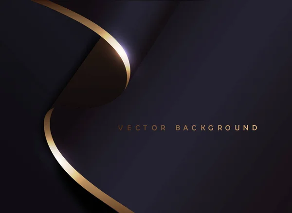 Siyah ve altın rengi arkaplan. Şatafatlı arka plan. Dalgalar koyu renk şeritli..