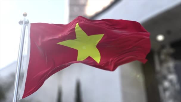 4k Zászló Vietnam — Stock videók