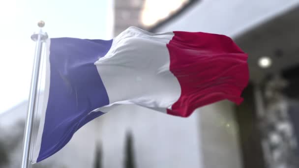 Bendera Prancis Bahasa Prancis Drapeau Franais Adalah Bendera Triwarna Tiga — Stok Video