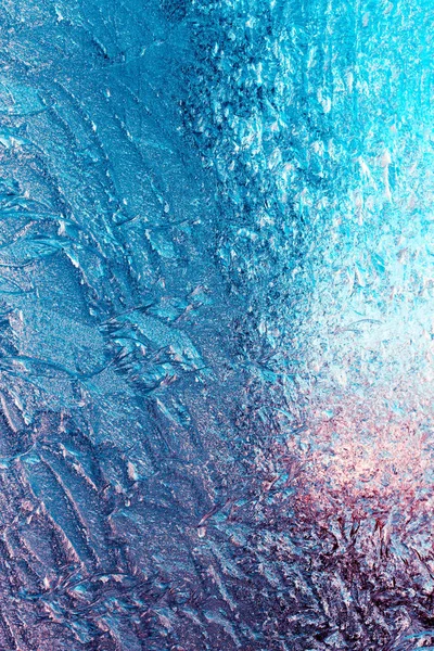 Winter patterns on the window — Stock Photo, Image