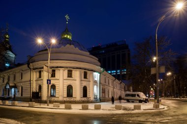 Kışın Kiev Vvedensky Manastırı
