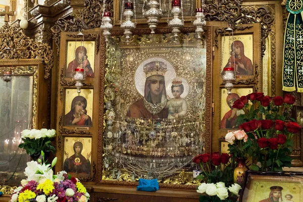 Icono de la Madre de Dios con Jesucristo — Foto de Stock