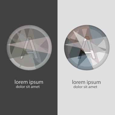 Birden çok renk kombinasyonları ile A harfi