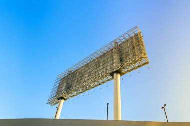 Mavi gökyüzü arka plan, arka Billboard,