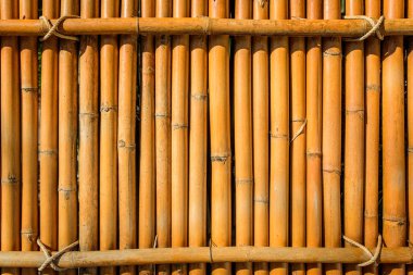 Bambu çit arka plan doku halat boyu gelgit kafa ve alt