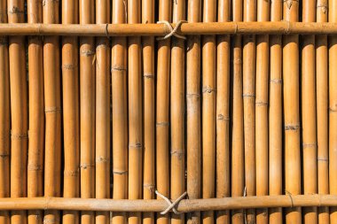 Bambu çit arka plan doku halat boyu gelgit kafa ve alt metni.
