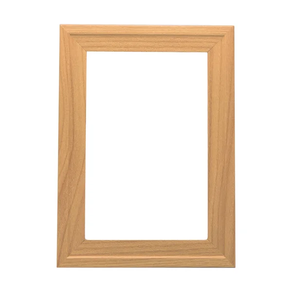 Blank wooden frame isolated on  white background — Stock Photo, Image