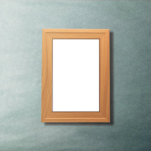 Blank wood frame on old vintage wall — Stock Photo, Image