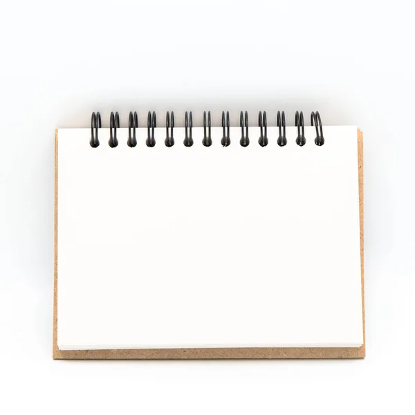 Blank notepad vintage style on withe background — Stock Photo, Image