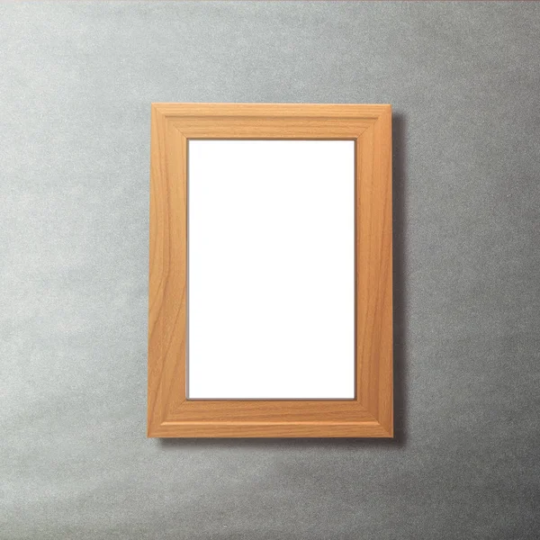 Blank wood frame on old vintage wall — Stock Photo, Image