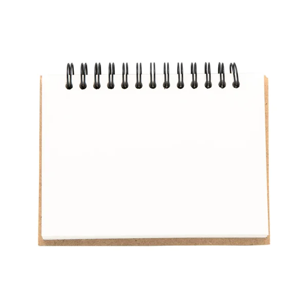 Blank notepad vintage style on withe background — Stock Photo, Image