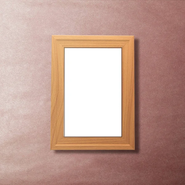 Blank wood frame on old vintage wall — Stock Photo, Image
