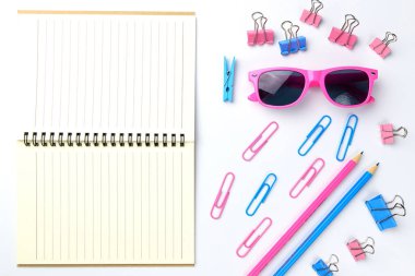 Sabit kavramı, düz yatıyordu yukarıdan fotoğraf makas, kalem