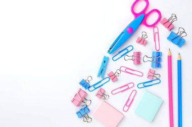 Sabit kavramı, düz yatıyordu yukarıdan fotoğraf makas, kalem