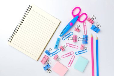 Sabit kavramı, düz Lay üstten görünüm fotoğraf Okulu s sağlar.