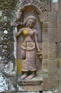 Vat Phou (Wat Phu) tapınağı Khmer tapınağı kompleksi Güney Laos 'taki Unesco dünya mirası alanıdır..