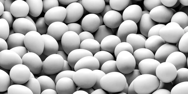 3d renderizado huevos blancos fondo —  Fotos de Stock
