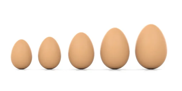 3d ovos de renderização no fundo branco — Fotografia de Stock
