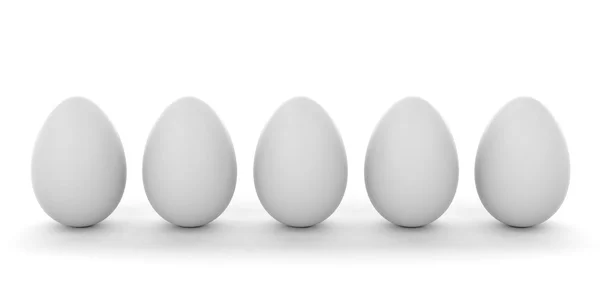 3d rendering eggs on white background — Stock Photo, Image