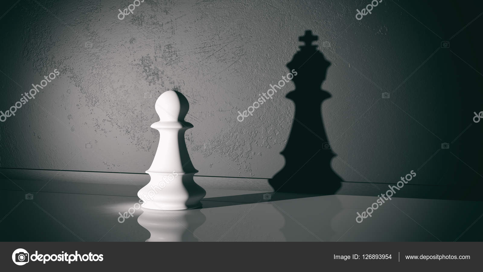 3d Rendering Of A Blurry Black King Chess Piece With Various Chess