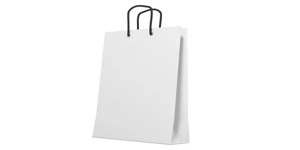 3d renderização saco de compras no fundo branco — Fotografia de Stock