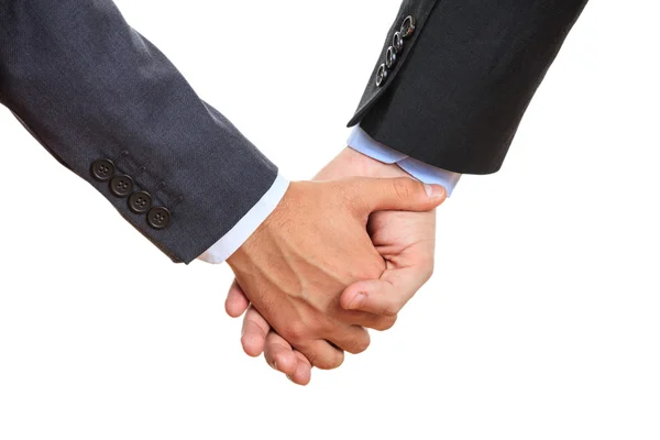 Gay couple holding hands — Stock Photo, Image