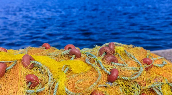 Fischernetz am Meer — Stockfoto