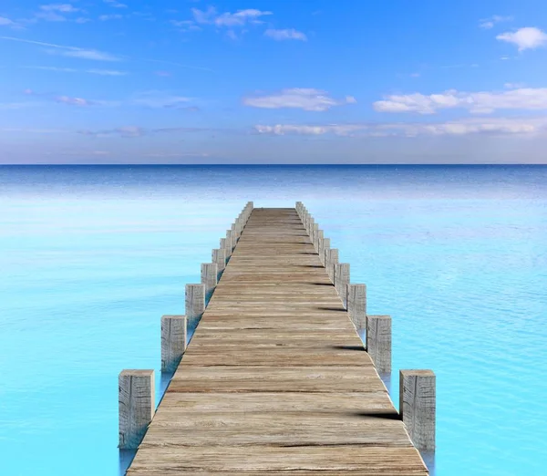 3d rendering dock in the sea — Stock Photo, Image