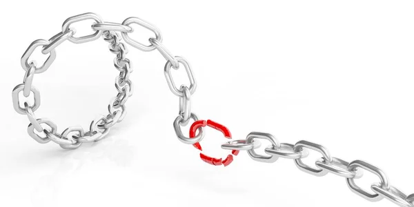 3d rendering chain on white background — Stock Photo, Image