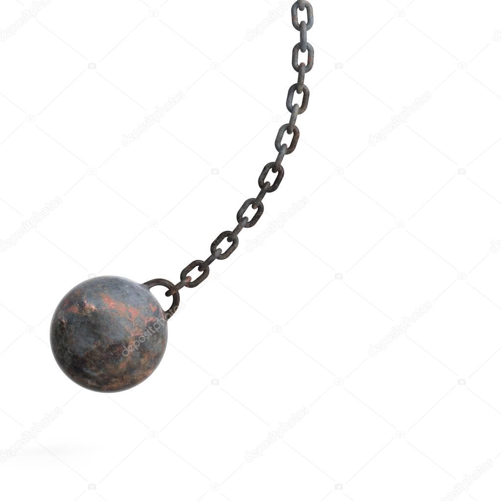 3d rendering wrecking ball