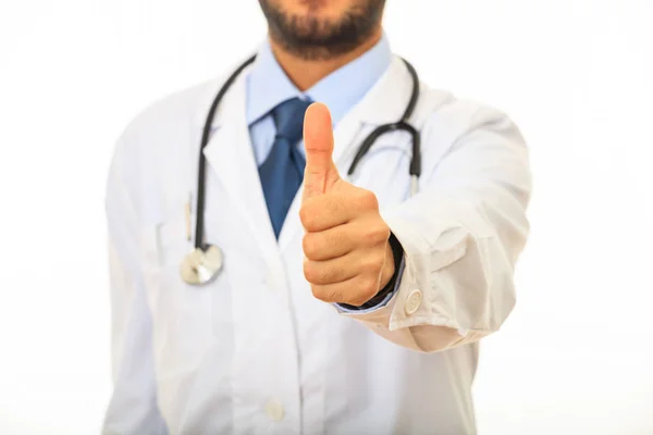 Doctor showing thumbs up — Stock Photo, Image