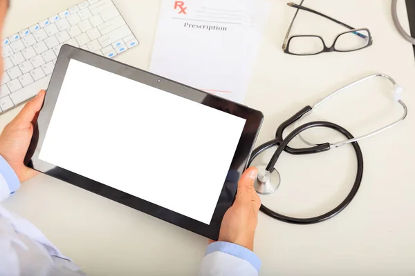 Doctor holding a tablet — Stock Photo, Image