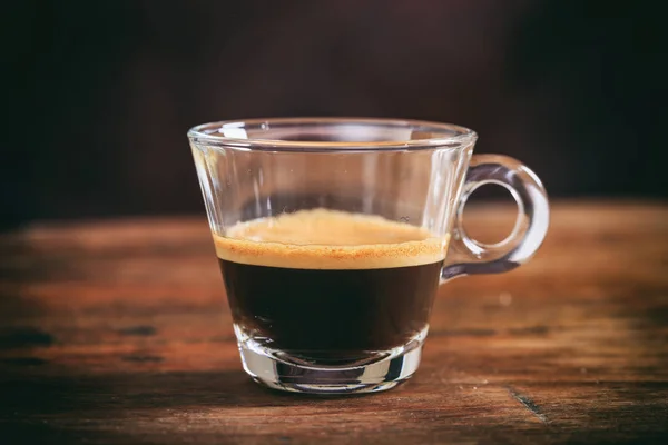 Průhledný šálek espresso — Stock fotografie