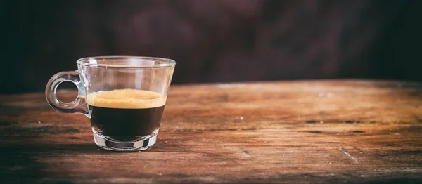 Genomskinlig kopp espresso — Stockfoto