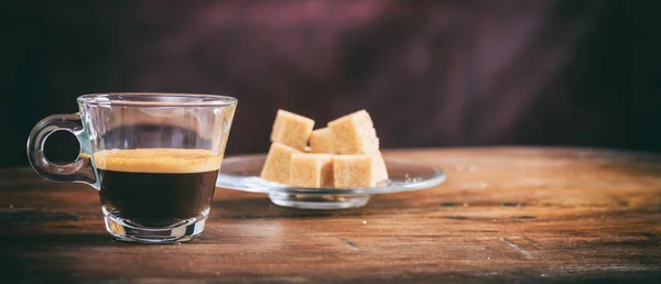 Transparente Tasse Espresso — Stockfoto