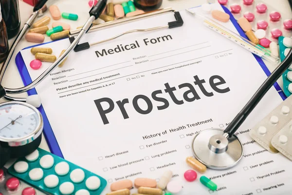 Medical form, diagnosis prostate — Stock Photo, Image