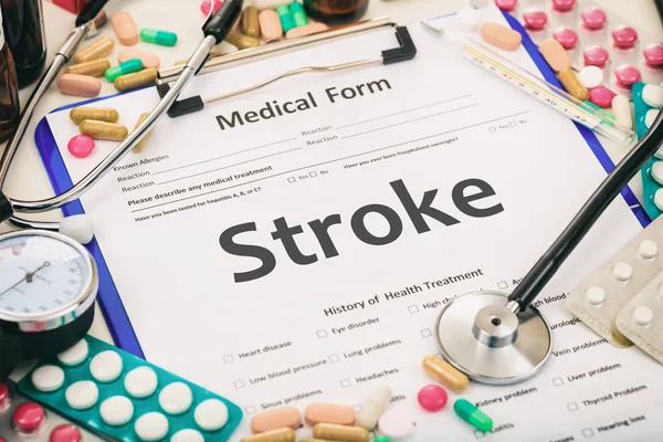 Medicinsk form, diagnosen stroke — Stockfoto