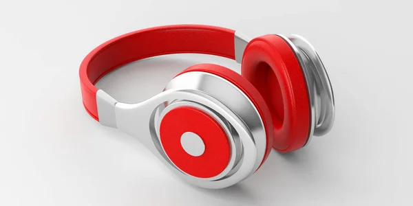 3d renderizado par de auriculares inalámbricos rojos — Foto de Stock