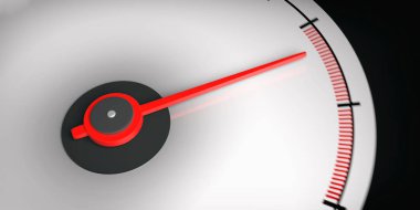 3D render araba hız boş