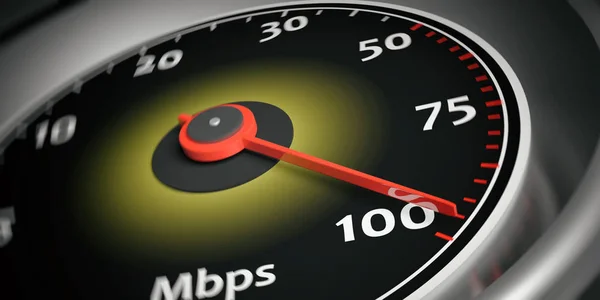 3d rendering internet speed meter — Stock Photo, Image