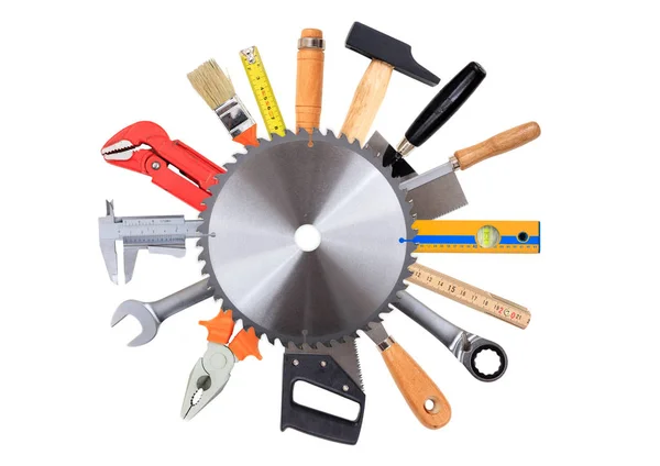 Conjunto de ferramentas manuais — Fotografia de Stock