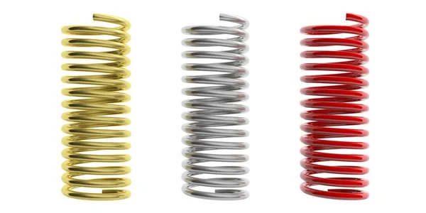 Metal springs on white background. 3d illustration — Stock Photo, Image