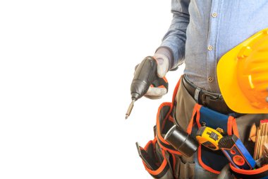 Bir elektrikli tornavida tutan alt