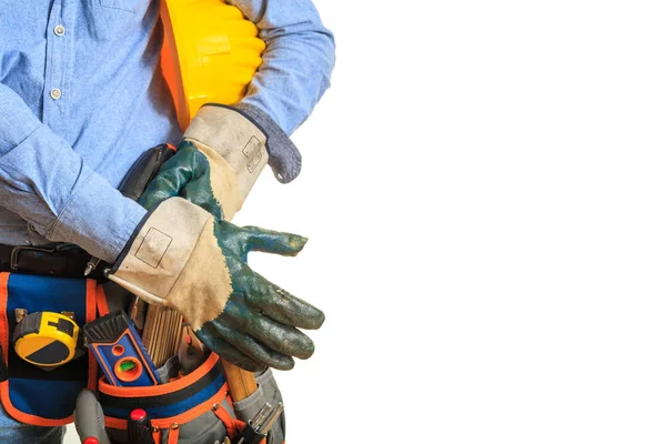 Worker wearing safety equipment — Stock Photo, Image